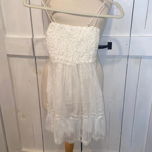 Free People Other - NWOT Free People One White Ruffle Slip With Underwear